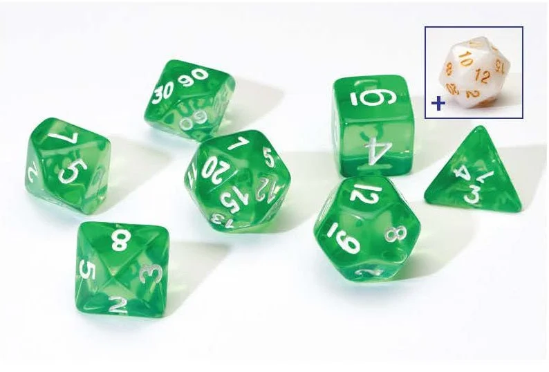 Sirius Dice Set - Translucent Green