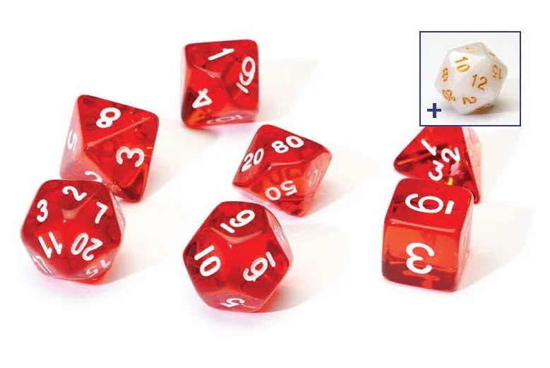 Sirius Dice Set - Translucent Red