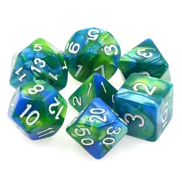 TMG RPG Dice Set - Fusion Blue/Green Siren's Call