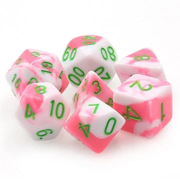 TMG RPG Dice Set - Fusion Pink/White Phantasma