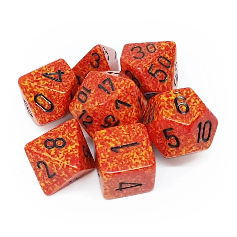 Chessex 25303 Speckled Fire RPG Polyhedral Dice Set [7ct]