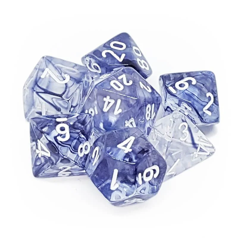 Chessex 27408 Nebula Black/White RPG Polyhedral Dice Set [7ct]