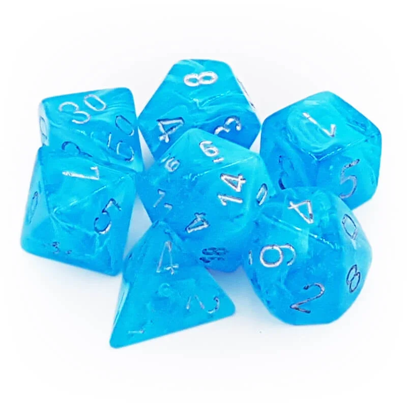 Chessex 27566 Luminary Sky/Silver RPG Polyhedral Dice Set [7ct]