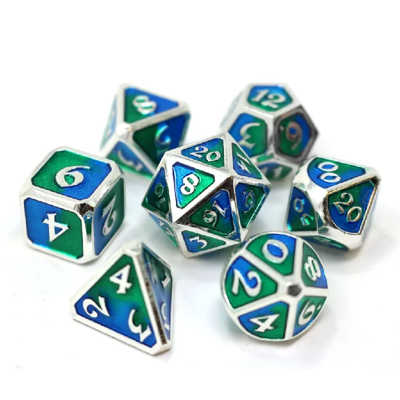 Die Hard Dice Metal RPG Polyhedral Dice Set - Spellbinder Gaia [7ct]