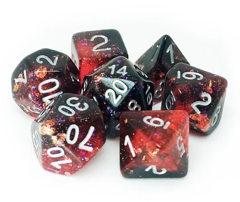 FanRoll MET 631 Eternal Fire RPG Polyhedral Dice Set [7ct]