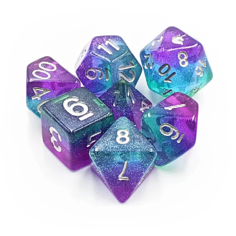 FanRoll MET 712 Unicorn: Aurora RPG Polyhedral Dice Set [7ct]