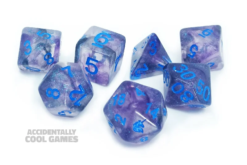 FanRoll MET 714 Unicorn: Stellar Storm RPG Polyhedral Dice Set [7ct]