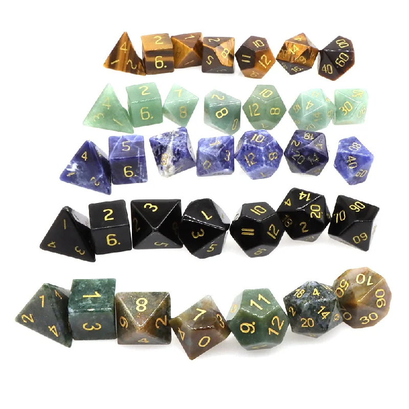 Healing Crystals Dice Set - Polyhedral Dice Set