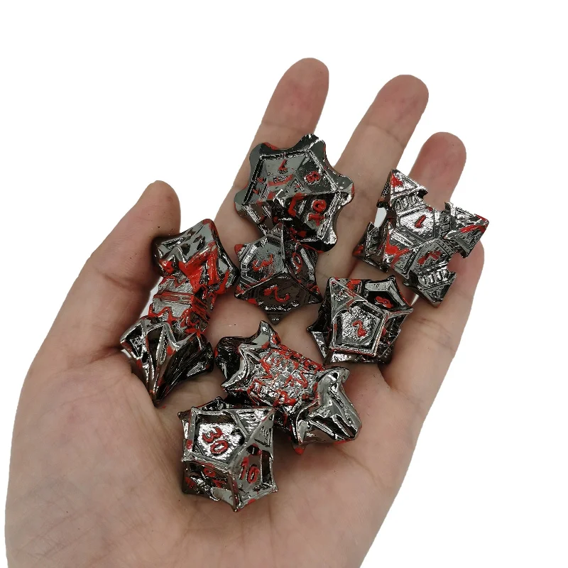 Metal Dungeons and Dragons Dice Set