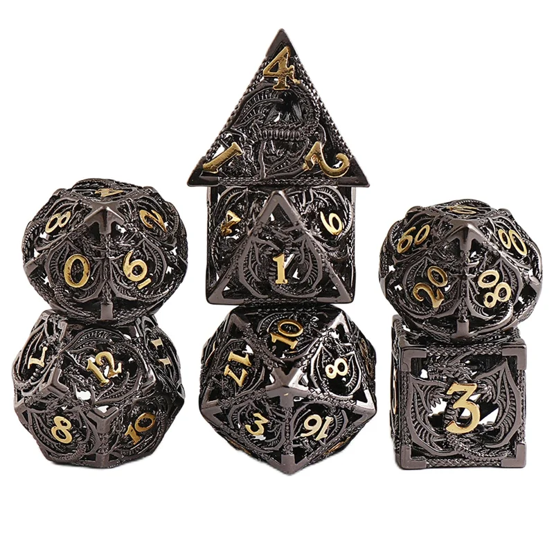 Metal Polyhedral Dice Set